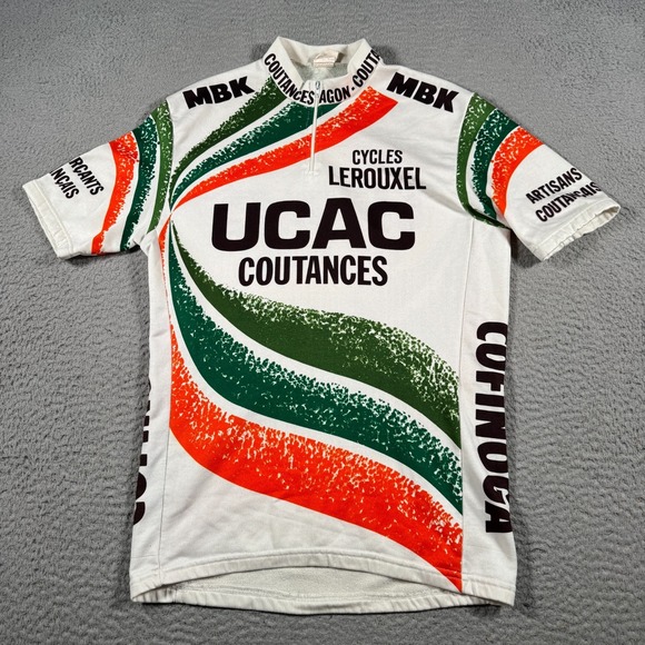 Tricot Du Rocher Cycling Jersey Men M/L UCAC Coutances Cycles Lerouxel - Picture 1 of 8
